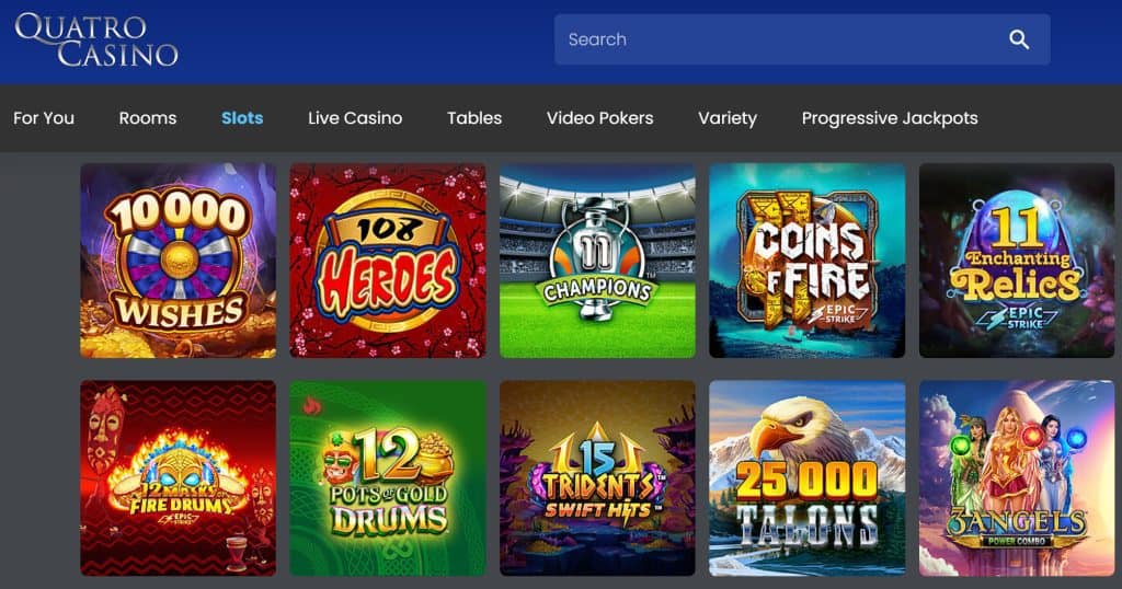Online slots at Quatro Casino – popular and new slot games